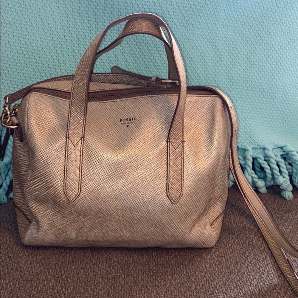 Fossil gold color bag